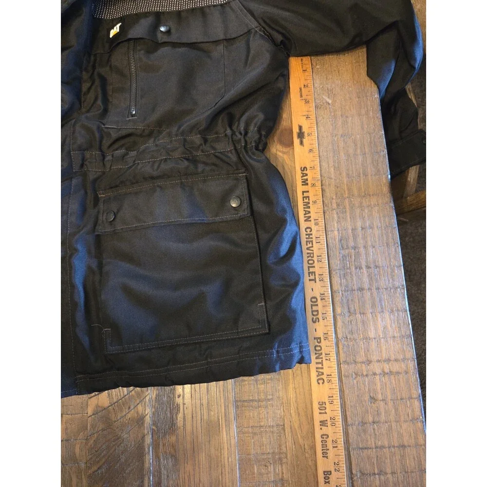 CAT Workwear Heavy Insulated Parka Coat Mens XL Black MultiPocket Zip